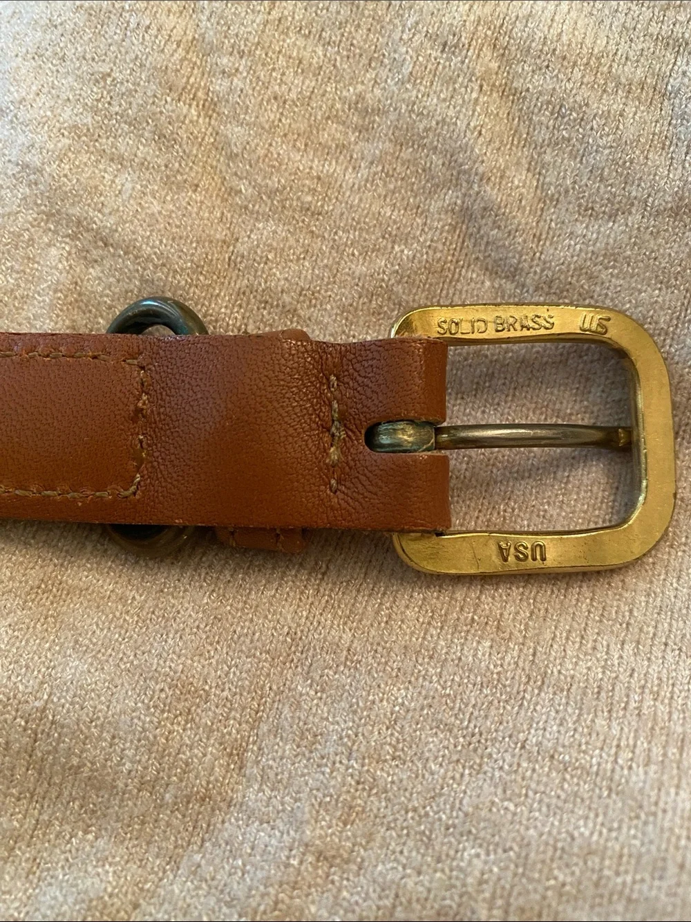 Vintage Heritage Dockers Handcrafted Top Grain Leather Belt w/Solid Brass Buckle